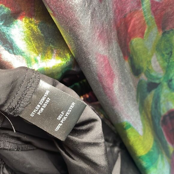 Current air Anthropologie floral metallic long sleeve mini dress - Picture 10 of 10